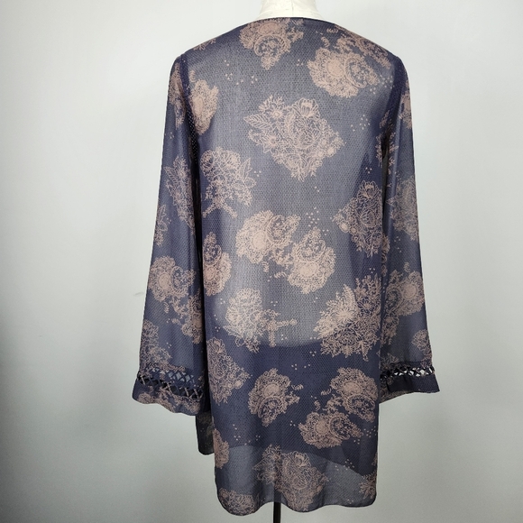 Gentle Fawn Sheer Long Sleeve Dress Size S Baggy Oversized Whimsigoth Dark Fairy - Picture 3 of 15
